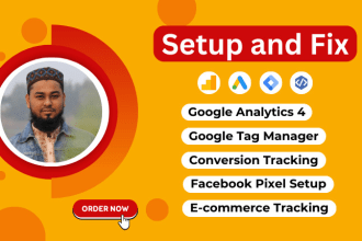 setup google analytics, ga4, tag manager and web conversion tracking