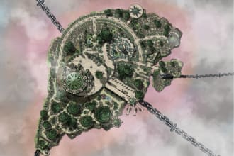 create high quality fantasy city maps