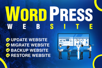 backup, clone, migrate, update wordpress website or blog