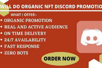 promote nft discord to real and active audience