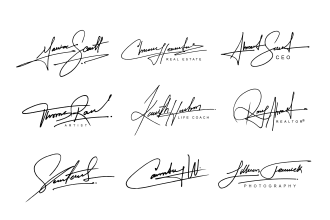 do real handwritten signature logo with video tutorial
