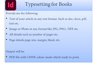 do typesetting for  print books