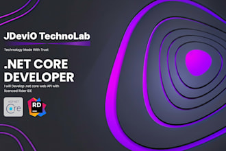 develop dotnet core web API with licenced rider ide