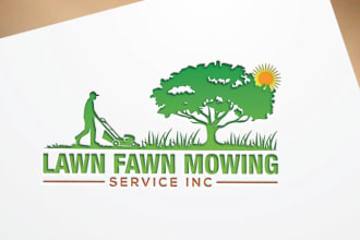 create a landscape, agriculture and lawn care logo
