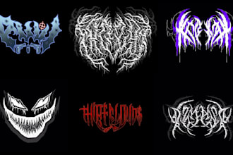 draw metal, black, slam, death logo for your band