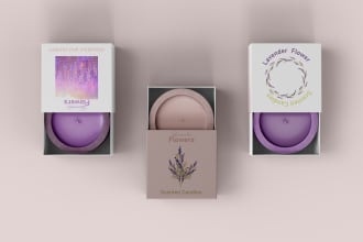 do custom candle label and product label design