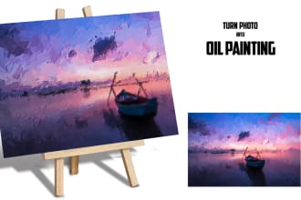 turn your photo into a realistic oil painting