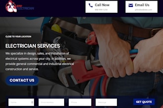 make business websites for plumber and electrician