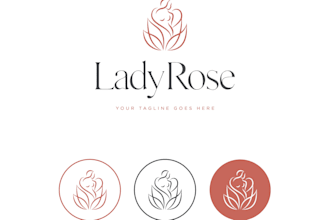 do premade line drawing woman body logo