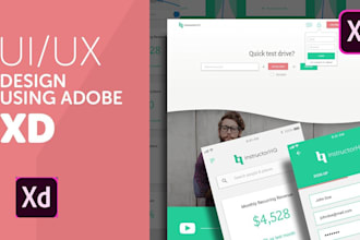 design responsive and creative website layout in figma or xd