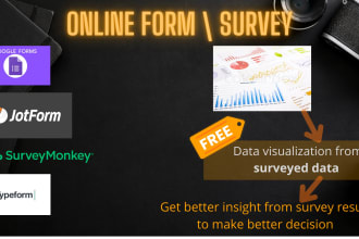 create interactive form survey using googleform, jotform, typeform, surveymonkey