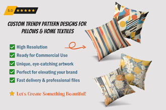 design trendy patterns for pillows and home textiles