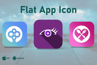 design custom flat icons for your app and website