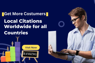 build 300 local citations and business directories for any country