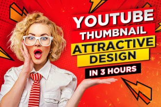design amazing clickbait youtube thumbnail in 3 hours