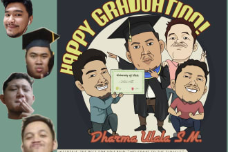 do cartoon caricature for your group or family