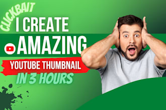 create attractive and clickbait youtube thumbnail