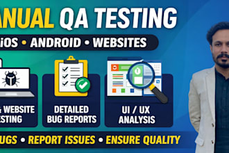 manual QA testing sqa and bug reporting for ios android mobile app and websites
