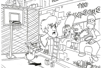 create coloring line art design