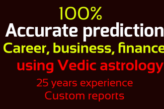 do career and finance reading using vedic astrology