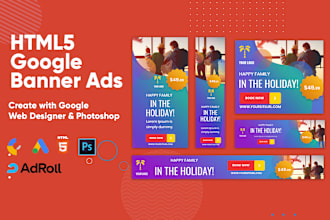 design modern HTML5 animated banner google ads