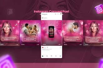 design professional instagram carousel or social media post