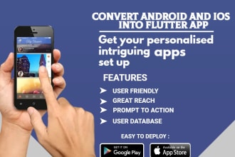 convert android and ios app to flutter and firebase