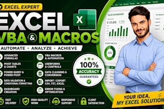 do excel spreadsheet, google sheets, vba, macro, formulas, scripts