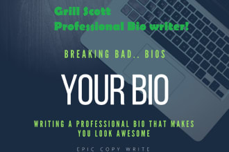 be your professional business or company bio writer