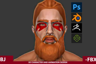 create a rigged 3d game character