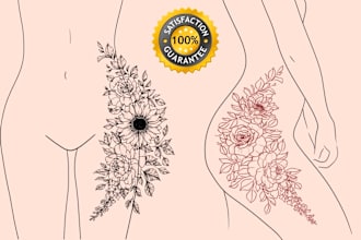 create a beautiful flower tattoo design for you