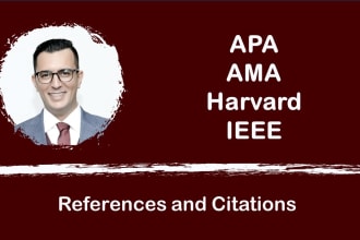 adapt and proofread 10 references and citations to apa, ama, or harvard styles