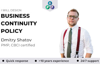 design a business continuity policy for you