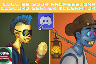 be your professional discord moderator, discord moderator, nft discord admin