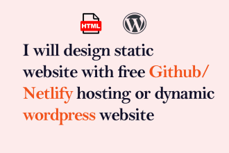 design website with github,netlify hosting or wordpress