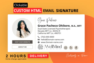 make a clickable HTML email signature for outlook, gmail, etc