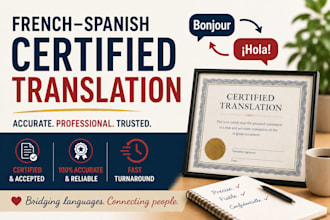 translate from french to spanish, certified translation