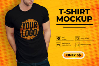 make stunning t shirt mockup design logo mock up for realistic HD tshirt design