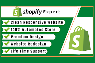 be your shopify expert for shopify store design or redesign