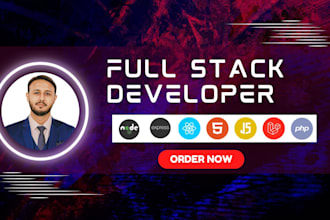 be full stack web developer react next js node php laravel api integration