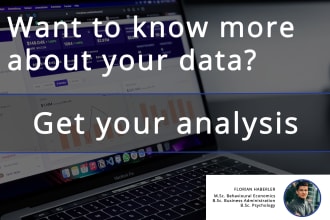 analyse your data from surveys and research in excel, google sheets, tableau