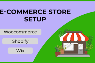setup ecommerce store using wordpress shopify or wix
