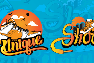 illustrate professional logo for your sneakers store