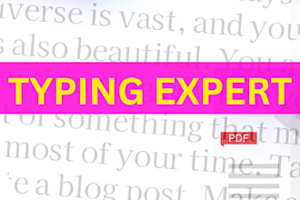 fast and accurate typing expert and data entry specialist