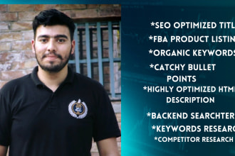 create listing and will write optimized content for your product