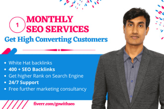 provide complete monthly SEO service package for google ranking