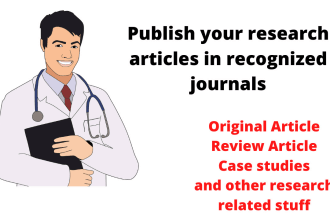 publish medical and health related research articles in research journals
