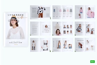 design modern lookbook, catalog , sellsheet and magazine