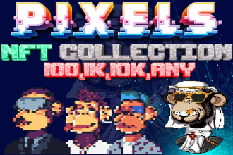 create unique 1k,5k,10k pixel art nft collection