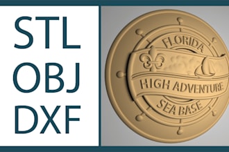 create cnc design, premium quality, stl, for engraving, laser, 3d print